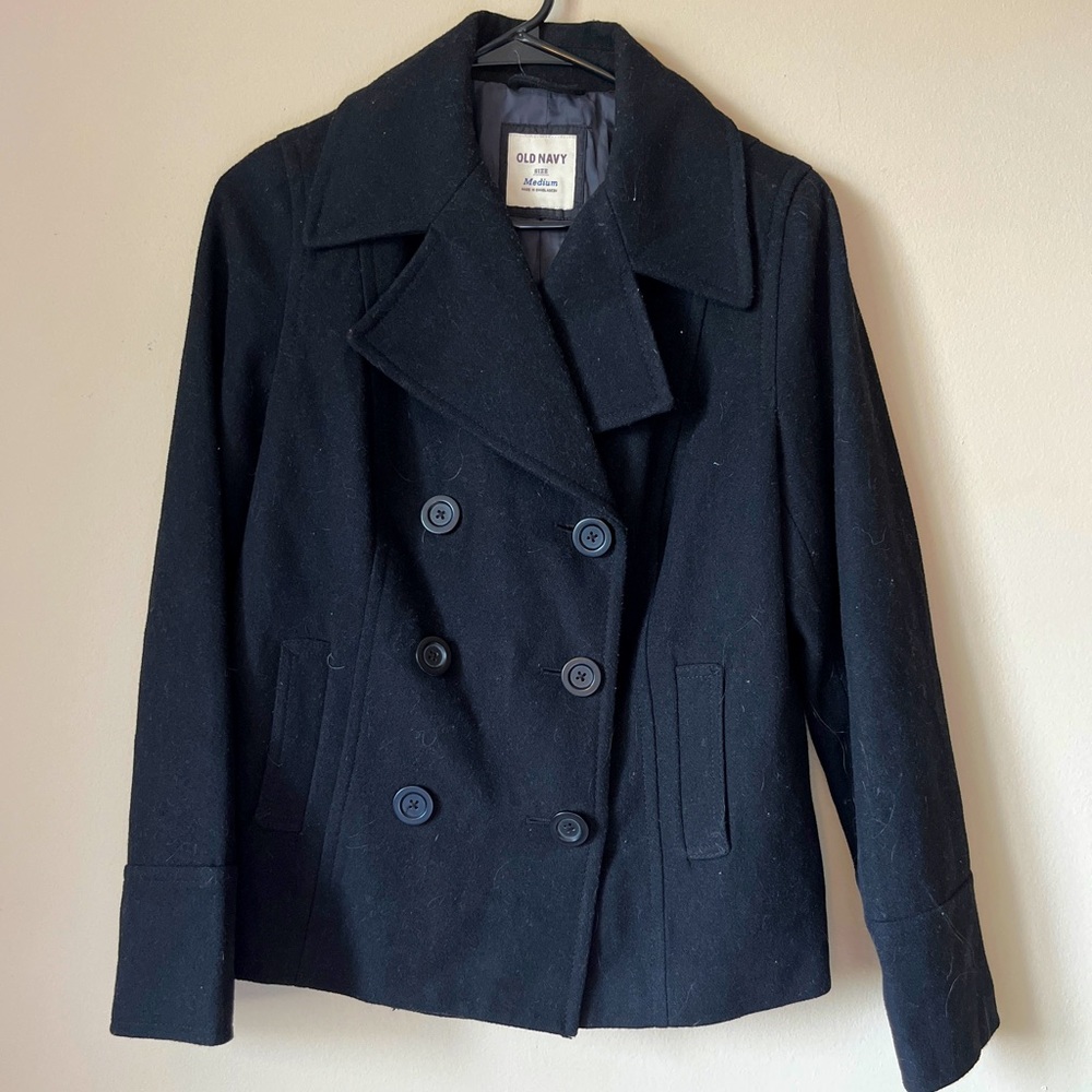 Black Old Navy Peacoat